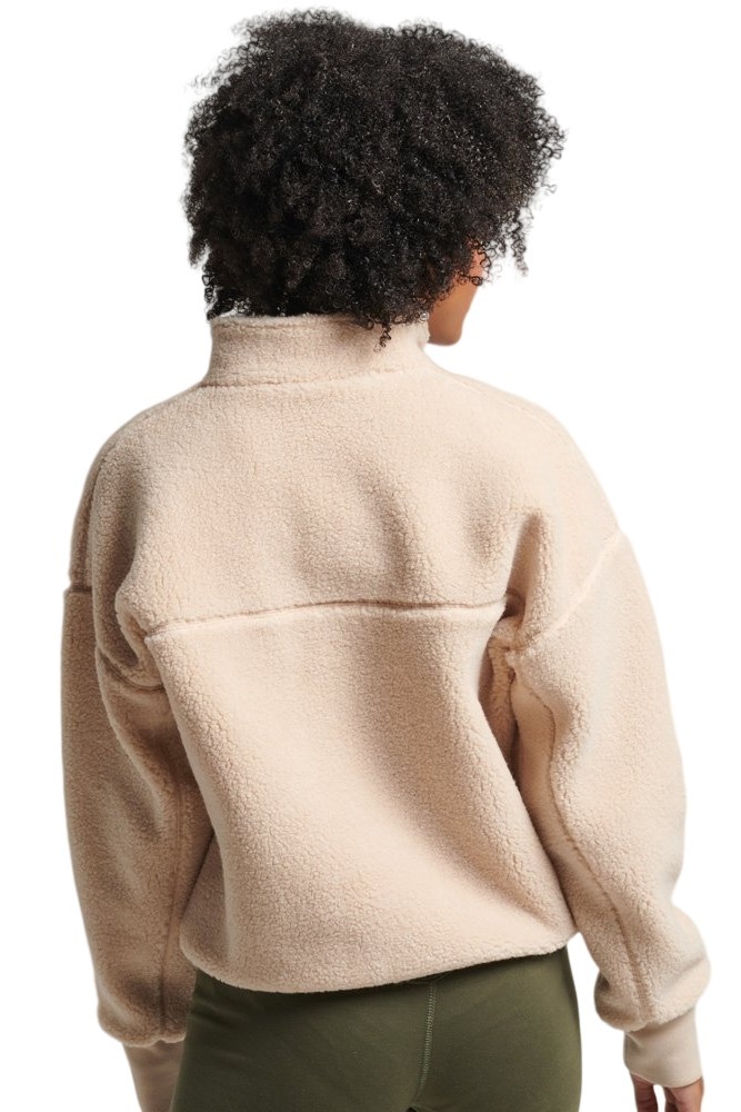 ΦΟΥΤΕΡ ΜΠΛΟΥΖΑ D3 CODE SL BORG HENLEY ΓΥΝΑΙΚΕΙΑ SUPERDRY BEIGE
