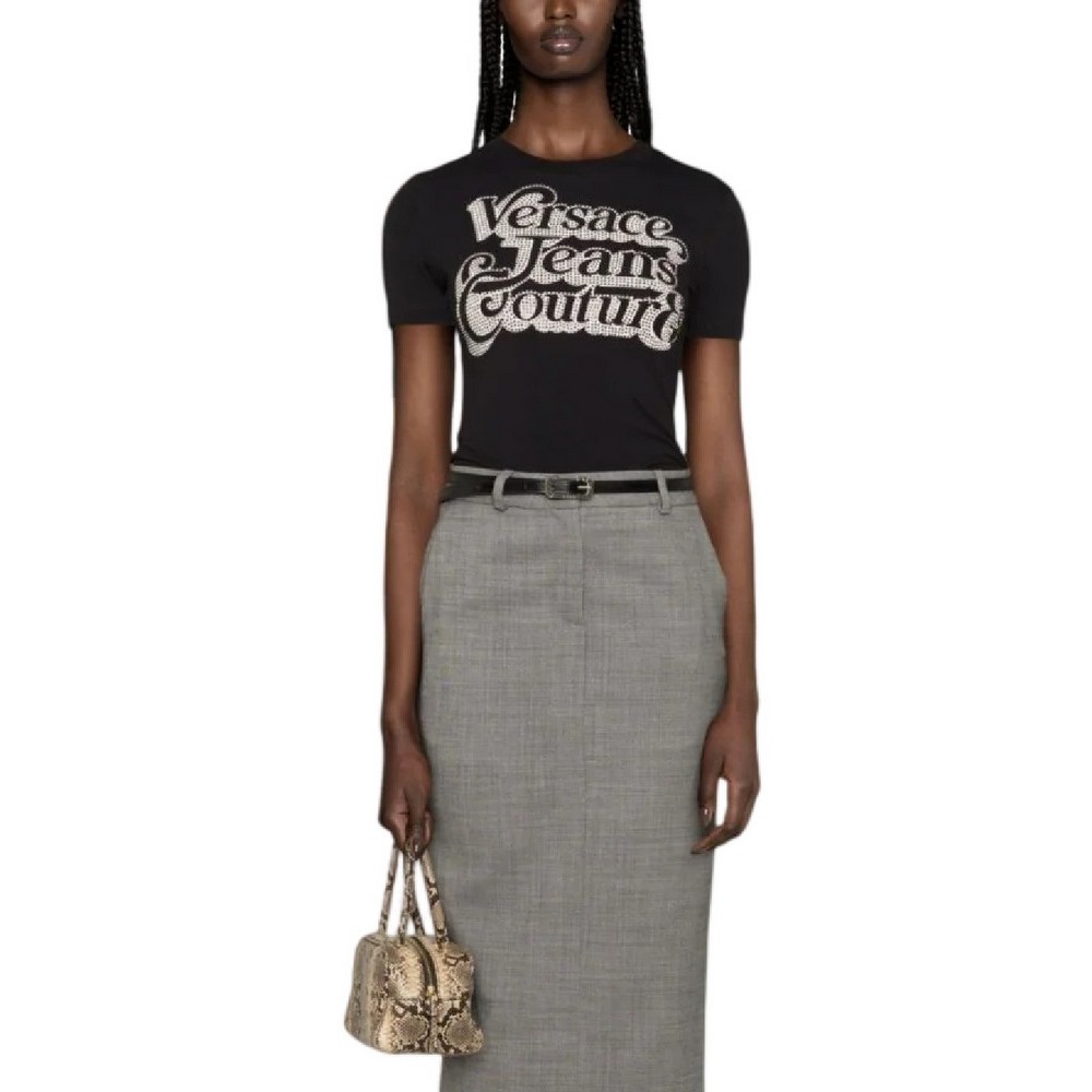 VERSACE JEANS COUTURE S LOGO SPEN CRYSTAL T-SHIRT ΓΥΝΑΙΚΕΙΟ BLACK VERSACE JEANS COUTURE S LOGO SPEN CRYSTAL T-SHIRT ΓΥΝΑΙΚΕΙΟ BLACK