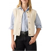 LEVIS® INES CABLE SWEATER VEST TANS ΖΑΚΕΤΑ ΠΛΕΚΤΗ  ΓΥΝΑΙΚΕΙΑ ECRU