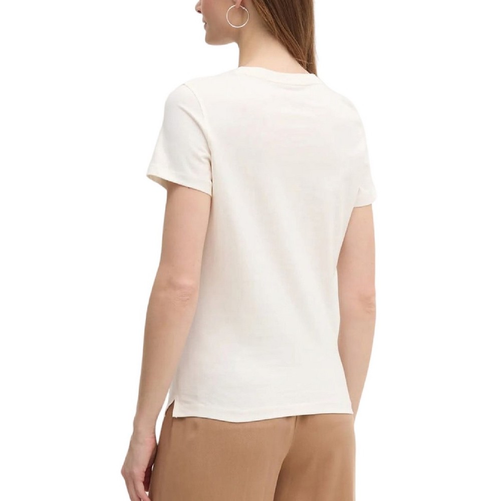 GUESS SS CN TRIANGLE LOVE TEE T-SHIRT ΜΠΛΟΥΖΑ ΓΥΝΑΙΚΕΙΑ WHITE