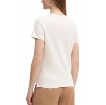 GUESS SS CN TRIANGLE LOVE TEE T-SHIRT ΜΠΛΟΥΖΑ ΓΥΝΑΙΚΕΙΑ WHITE