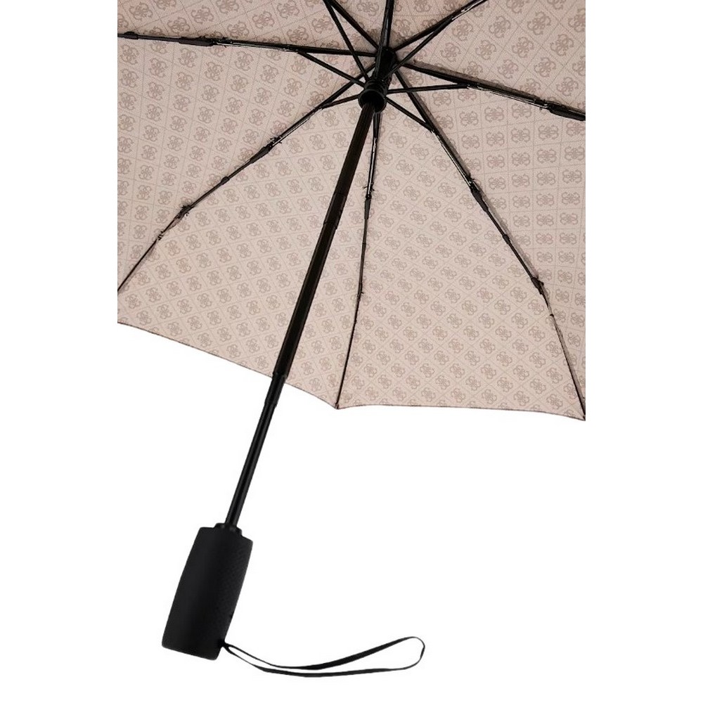 GUESS OPEN-CLOSE UMBRELLA ΑΞΕΣΟΥΑΡ ΟΜΠΡΕΛΑ ΓΥΝΑΙΚΕΙΑ LATTE