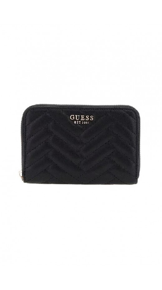 GUESS ANNING SLG MEDIUM ZIP AROUND ΠΟΡΤΟΦΟΛΙ ΓΥΝΑΙΚΕΙΟ BLACK
