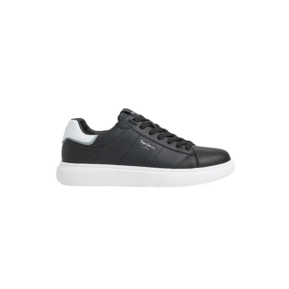 PEPE JEANS EATON BASIC ΠΑΠΟΥΤΣΙ ΑΝΔΡΙΚΟ BLACK/WHITE