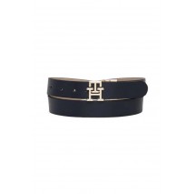 TOMMY HILFIGER TH LOGO REV 3.0 ΖΩΝΗ ΓΥΝΑΙΚΕΙΑ BLACK/ECRU
