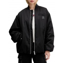 TOMMY JEANS LONGLINE BOMBER JACKET ΜΠΟΥΦΑΝ ΓΥΝΑΙΚΕΙΟ BLACK