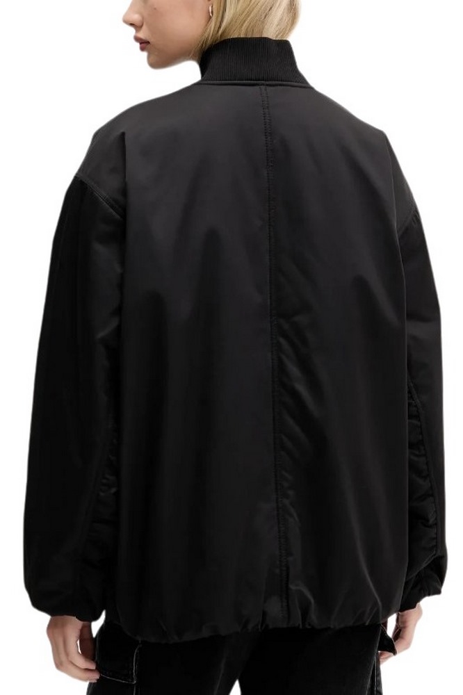 TOMMY JEANS LONGLINE BOMBER JACKET ΜΠΟΥΦΑΝ ΓΥΝΑΙΚΕΙΟ BLACK