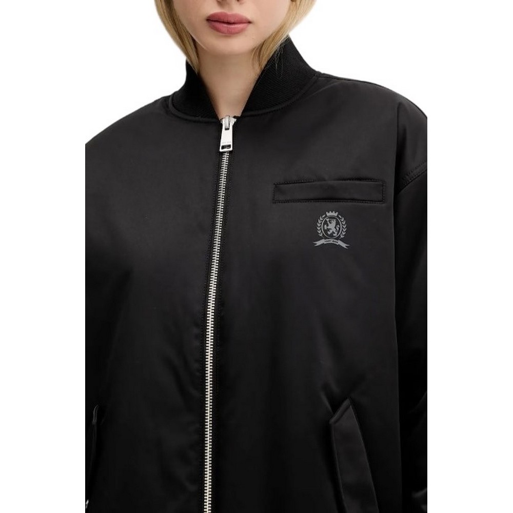 TOMMY JEANS LONGLINE BOMBER JACKET ΜΠΟΥΦΑΝ ΓΥΝΑΙΚΕΙΟ BLACK