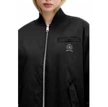 TOMMY JEANS LONGLINE BOMBER JACKET ΜΠΟΥΦΑΝ ΓΥΝΑΙΚΕΙΟ BLACK