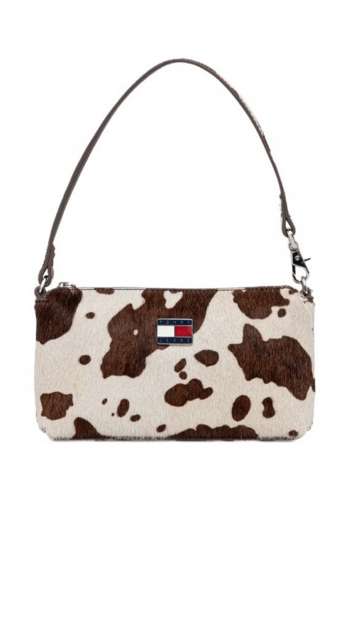 TOMMY JEANS MUST COW HANG WALLET ΠΟΡΤΟΦΟΛΙ ΓΥΝΑΙΚΕΙΟ COW PRINT