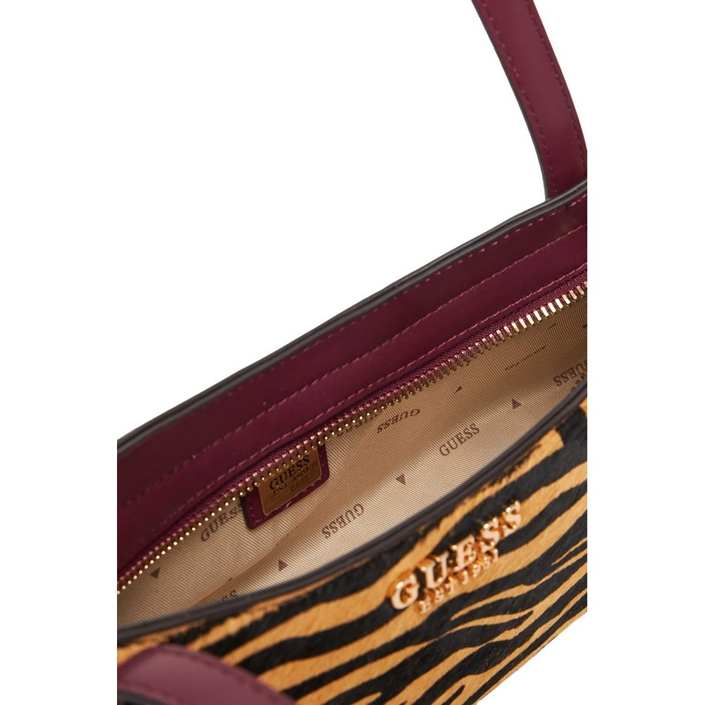 GUESS DOMITILLA SHOULDER BAG ΤΣΑΝΤΑ ΓΥΝΑΙΚΕΙΑ ZEBRA PRINT