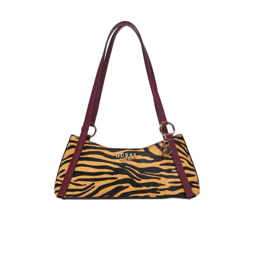 GUESS DOMITILLA SHOULDER BAG ΤΣΑΝΤΑ ΓΥΝΑΙΚΕΙΑ ZEBRA PRINT