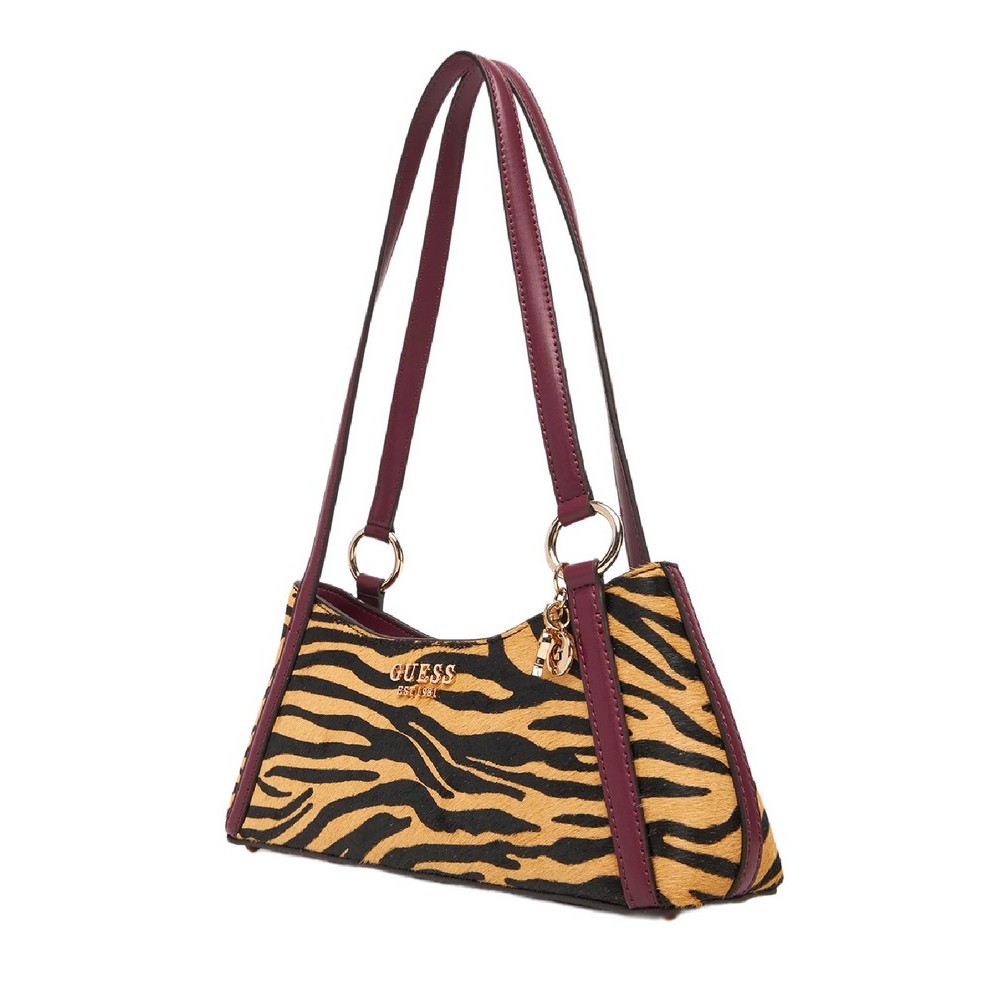 GUESS DOMITILLA SHOULDER BAG ΤΣΑΝΤΑ ΓΥΝΑΙΚΕΙΑ ZEBRA PRINT