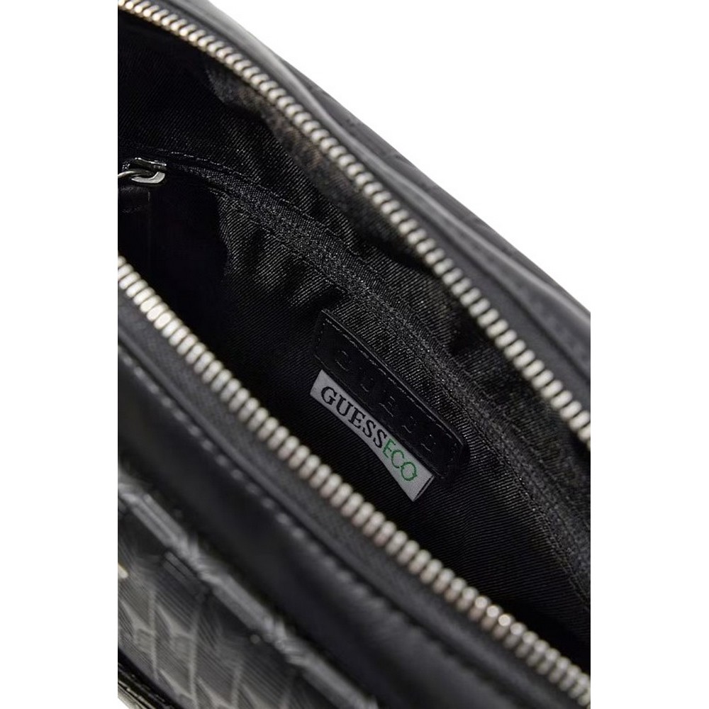 GUESS TORINO TOP ZIP CROSSBODY ΤΣΑΝΤΑ ΑΝΔΡΙΚΗ BLACK