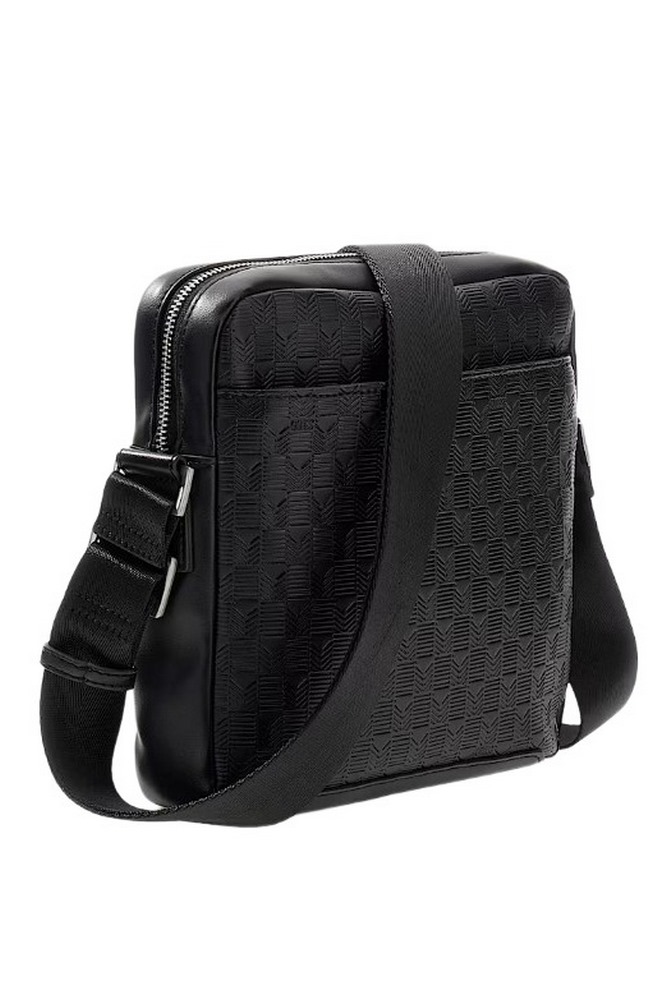 GUESS TORINO TOP ZIP CROSSBODY ΤΣΑΝΤΑ ΑΝΔΡΙΚΗ BLACK