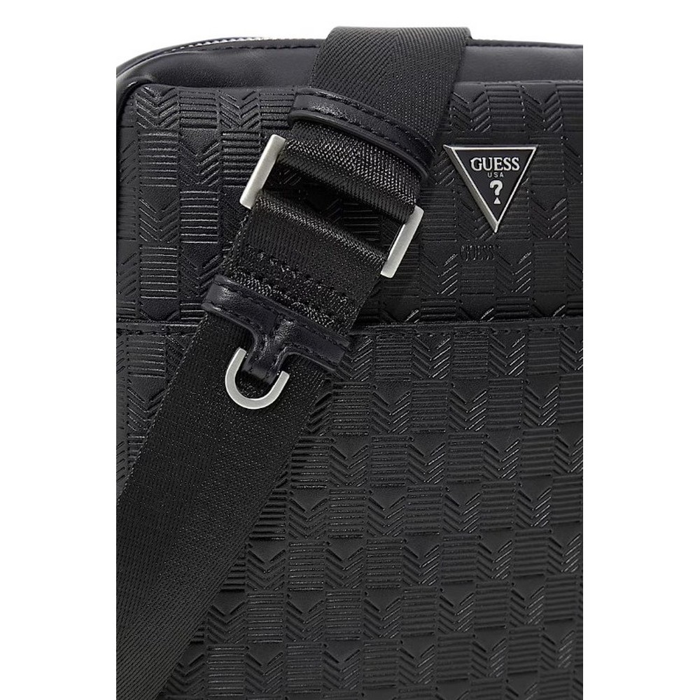 GUESS TORINO TOP ZIP CROSSBODY ΤΣΑΝΤΑ ΑΝΔΡΙΚΗ BLACK