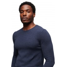 SUPERDRY ESSENTIAL CREW JUMPER ΜΠΛΟΥΖΑ ΠΛΕΚΤΗ ΑΝΔΡΙΚΗ BLUE