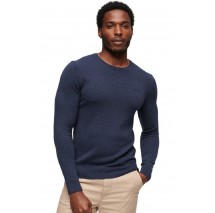 SUPERDRY ESSENTIAL CREW JUMPER ΜΠΛΟΥΖΑ ΠΛΕΚΤΗ ΑΝΔΡΙΚΗ BLUE