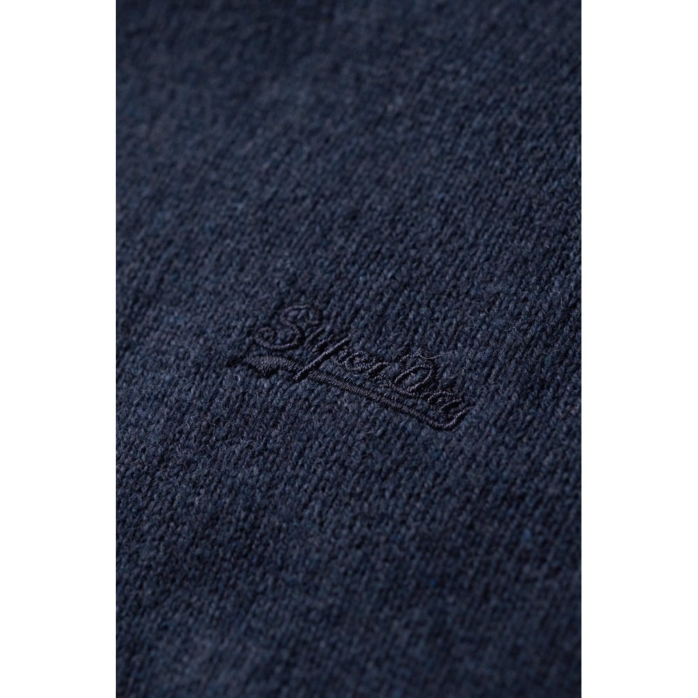 SUPERDRY ESSENTIAL CREW JUMPER ΜΠΛΟΥΖΑ ΠΛΕΚΤΗ ΑΝΔΡΙΚΗ BLUE