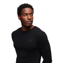 SUPERDRY ESSENTIAL CREW JUMPER ΜΠΛΟΥΖΑ ΠΛΕΚΤΗ ΑΝΔΡΙΚΗ BLACK