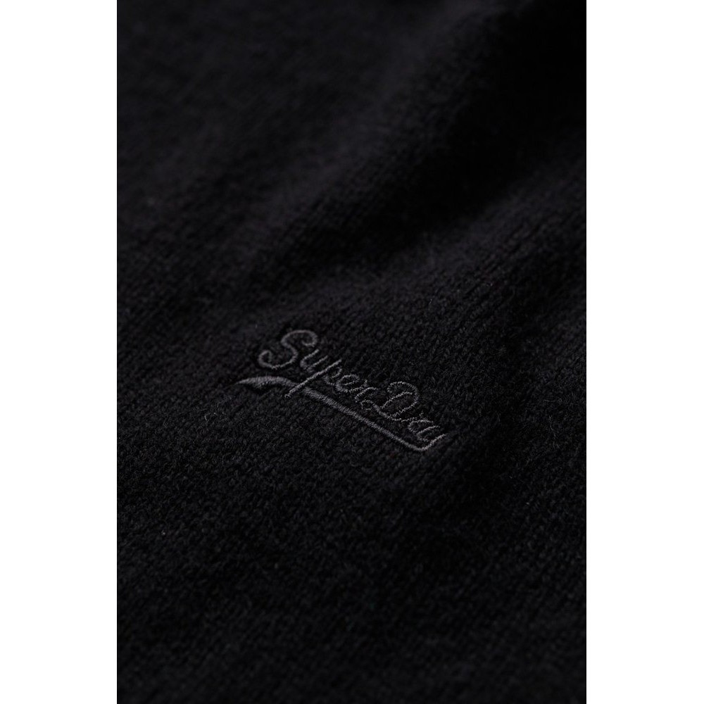 SUPERDRY ESSENTIAL CREW JUMPER ΜΠΛΟΥΖΑ ΠΛΕΚΤΗ ΑΝΔΡΙΚΗ BLACK