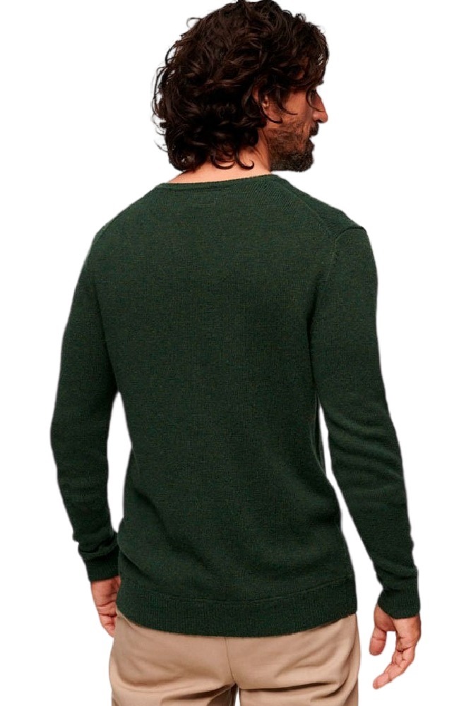 SUPERDRY D5 OVIN ESSENTIAL SLIM FIT CREW JUMPER ΜΠΛΟΥΖΑ ΠΛΕΚΤΗ ΑΝΔΡΙΚΗ OLIVE