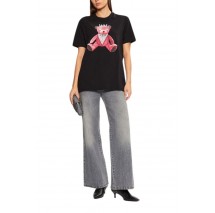 GUESS PINK BEAR NEW CREW TEE T-SHIRT ΜΠΛΟΥΖΑ ΓΥΝΑΙΚΕΙΑ BLACK
