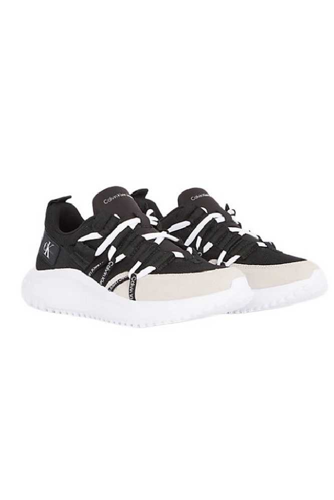 CALVIN KLEIN JEANS EVA RUNNER LOW LACE MIX ML FAD ΠΑΠΟΥΤΣΙ ΓΥΝΑΙΚΕΙΟ BLACK