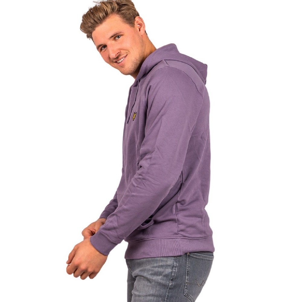 ΦΟΥΤΕΡ ESSENTIALS LS PULLOVER HOODIE  ΑΝΔΡΙΚΟ LYLE AND SCOTT PURPLE