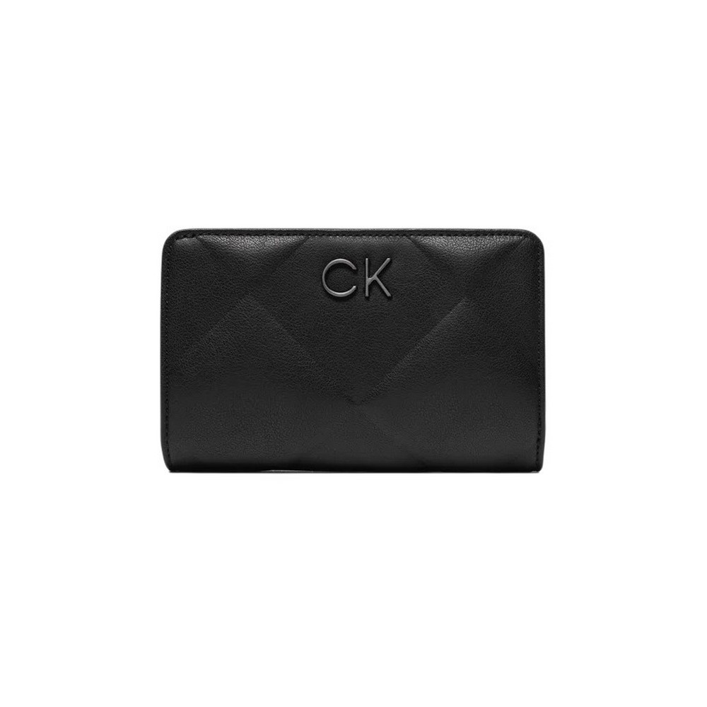 CALVIN KLEIN JEANS RE-LOCK QUILT BIFOLD WALLET ΠΟΡΤΟΦΟΛΙ ΓΥΝΑΙΚΕΙΟ BLACK