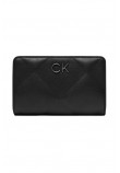 CALVIN KLEIN JEANS RE-LOCK QUILT BIFOLD WALLET ΠΟΡΤΟΦΟΛΙ ΓΥΝΑΙΚΕΙΟ BLACK