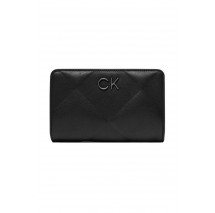 CALVIN KLEIN JEANS RE-LOCK QUILT BIFOLD WALLET ΠΟΡΤΟΦΟΛΙ ΓΥΝΑΙΚΕΙΟ BLACK