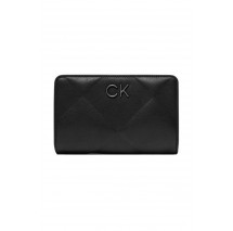 CALVIN KLEIN JEANS RE-LOCK QUILT BIFOLD WALLET ΠΟΡΤΟΦΟΛΙ ΓΥΝΑΙΚΕΙΟ BLACK