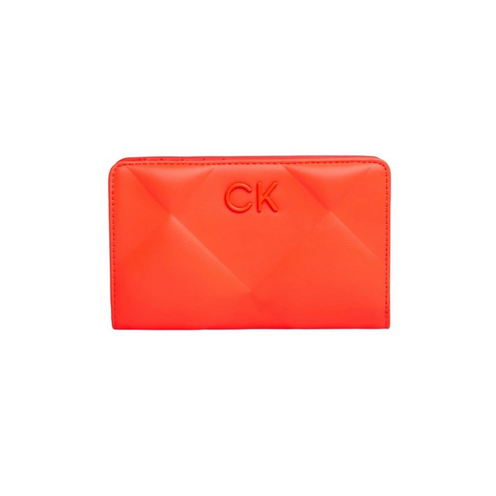 CALVIN KLEIN JEANS RE-LOCK QUILT BIFOLD WALLET ΠΟΡΤΟΦΟΛΙ ΓΥΝΑΙΚΕΙΟ FLAME