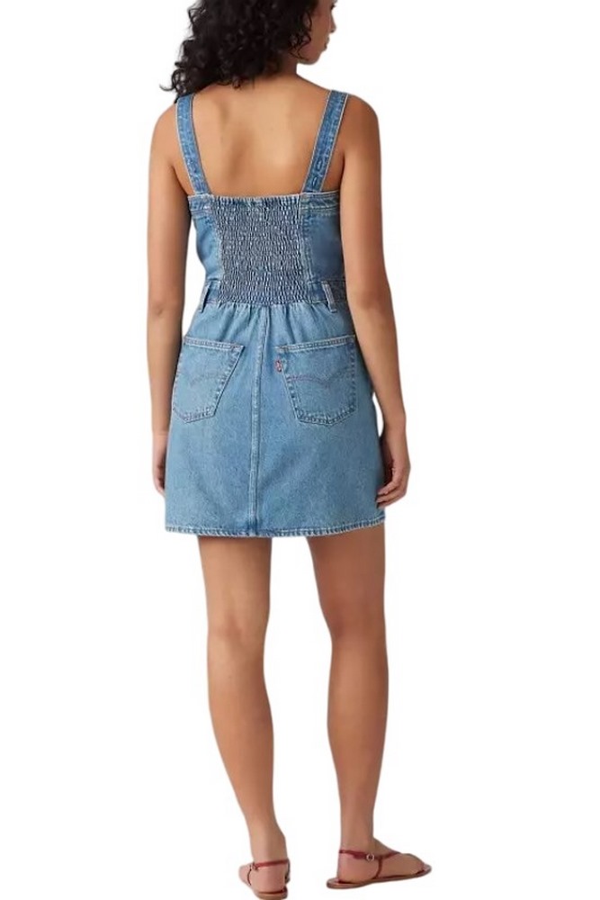 LEVIS ICONIC BUTTON THRU DRESS 001WE0001 ΦΟΡΕΜΑ ΓΥΝΑΙΚΕΙΟ BLUΕ DENIM