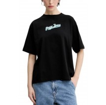 GUESS JEANS CN OS CURVED L T-SHIRT ΜΠΛΟΥΖΑ ΓΥΝΑΙΚΕΙΑ BLACK