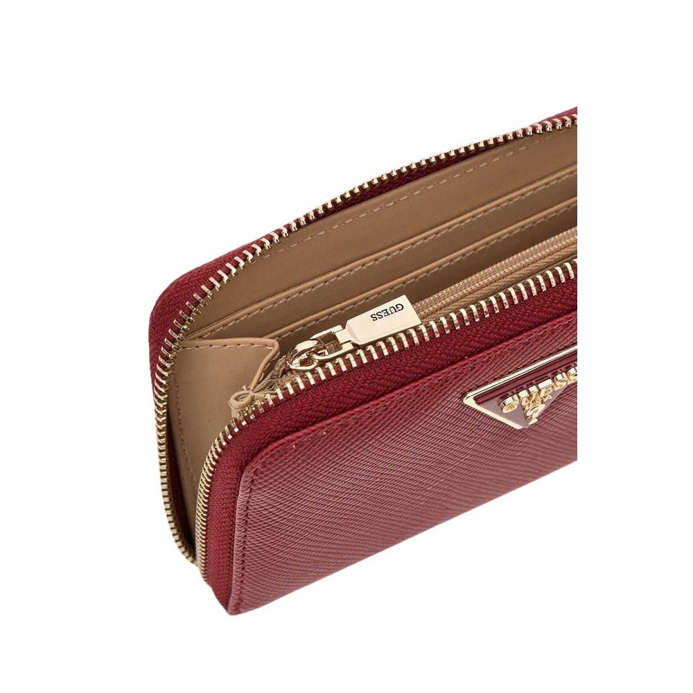 GUESS LAUREL II SLG MED ZIP AROUND ΠΟΡΤΟΦΟΛΙ ΓΥΝΑΙΚΕΙΟ RED
