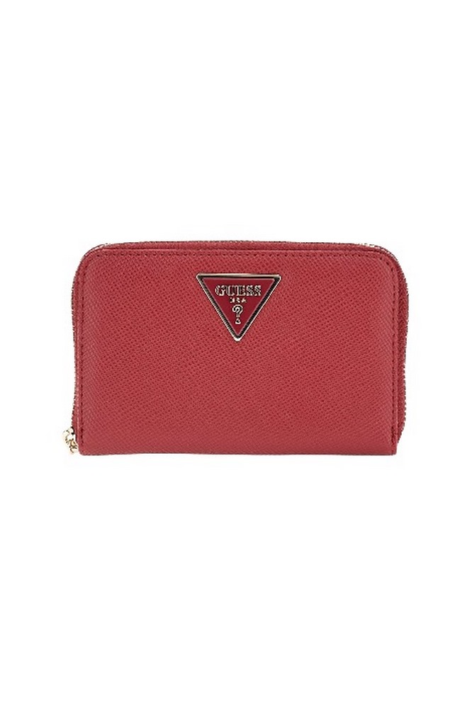 GUESS LAUREL II SLG MED ZIP AROUND ΠΟΡΤΟΦΟΛΙ ΓΥΝΑΙΚΕΙΟ RED