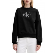 CALVIN KLEIN JEANS LS MONOLOGO FRENCH TERRY RLXD CN ΦΟΥΤΕΡ ΜΠΛΟΥΖΑ ΓΥΝΑΙΚΕΙΑ BLACK