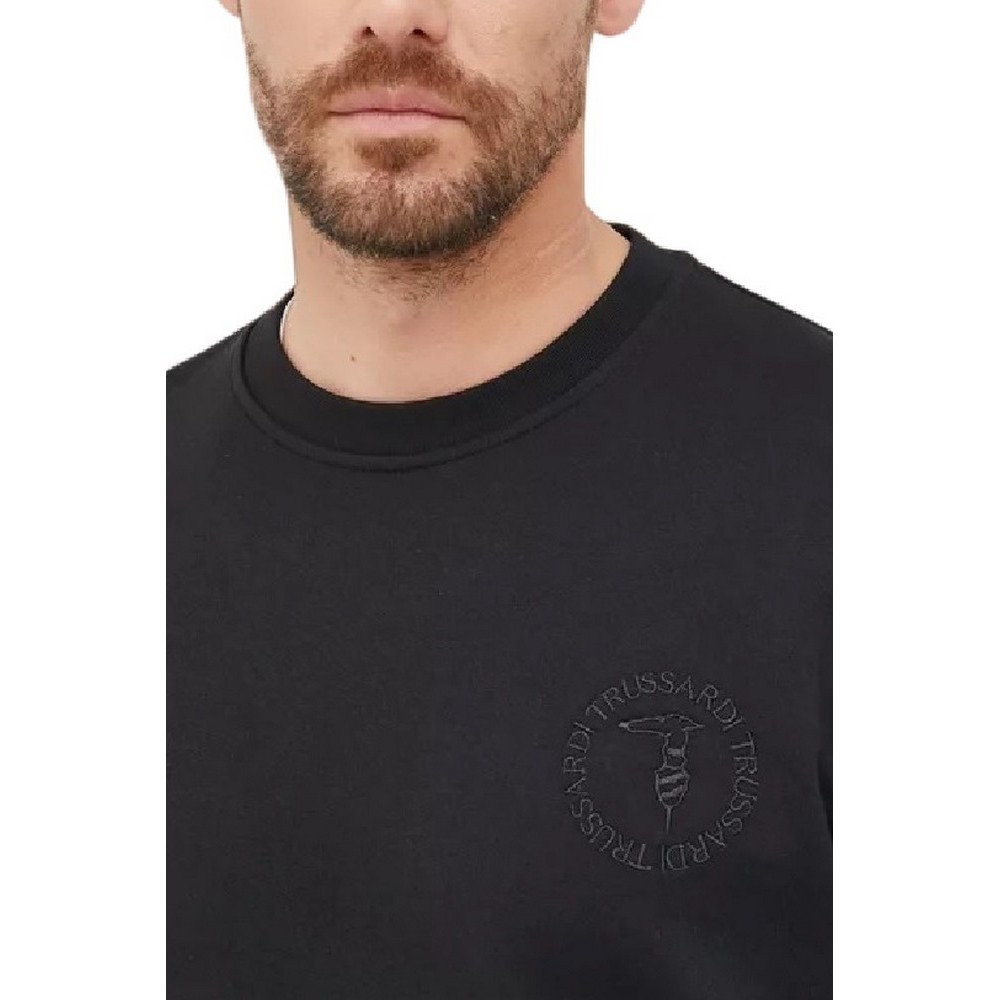 ΜΠΛΟΥΖΑ ΦΟΥΤΕΡ ROUNDNECK  ΑΝΔΡΙΚΗ TRUSSARDI BLACK