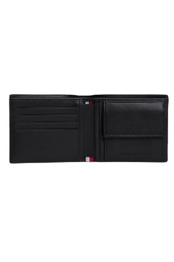 TOMMY HILFIGER EMBOSS EXTRA CC AND COIN ΠΟΡΤΟΦΟΛΙ ΑΝΔΡΙΚΟ BLACK