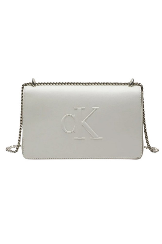 CALVIN KLEIN JEANS SCULPTED EW FLAP25 SHOULDER BAG ΤΣΑΝΤΑ ΓΥΝΑΙΚΕΙΑ WHITE