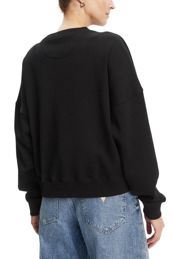 GUESS CN RACHELE TRIANGLE SWEATSHIRT ΜΠΛΟΥΖΑ ΦΟΥΤΕΡ ΓΥΝΑΙΚΕΙΑ BLACK