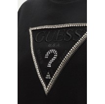 GUESS CN RACHELE TRIANGLE SWEATSHIRT ΜΠΛΟΥΖΑ ΦΟΥΤΕΡ ΓΥΝΑΙΚΕΙΑ BLACK