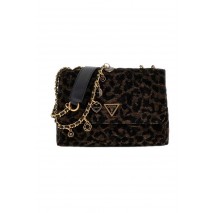 GUESS GIULLY II 2 COMP CNVRTBLE FLAP ΤΣΑΝΤΑ ΓΥΝΑΙΚΕΙΑ BROWN/BLACK