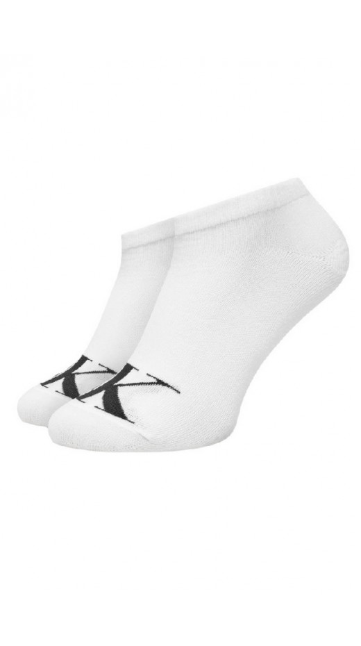 CALVIN KLEIN WOMEN SNEAKER 2P MONOGRAM ΚΑΛΤΣΕ ΓΥΝΑΙΚΕΙΕΣ WHITE