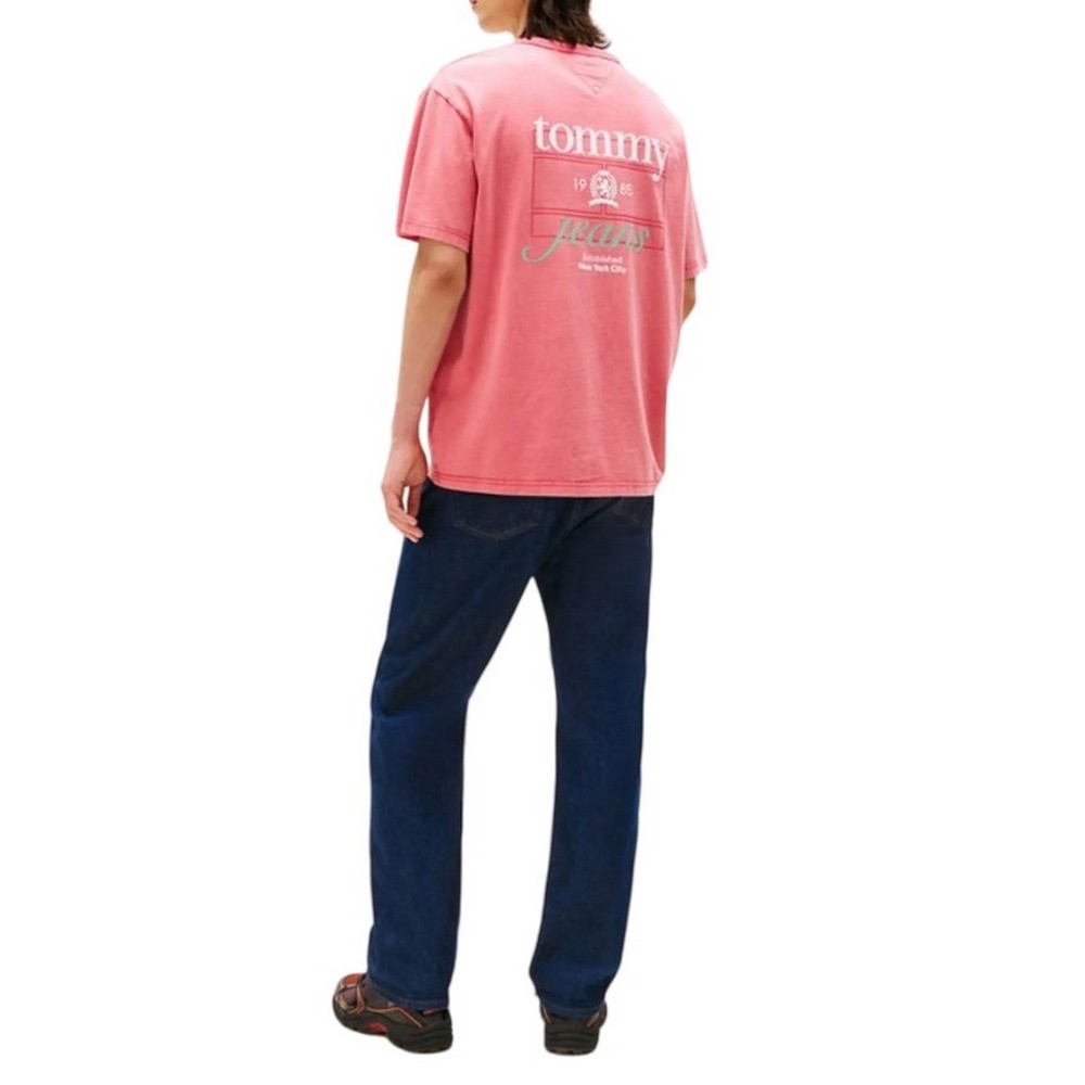 TOMMY JEANS RLX CREST PLAY TEE T-SHIRT ΜΠΛΟΥΖΑ ΑΝΔΡΙΚΗ RED