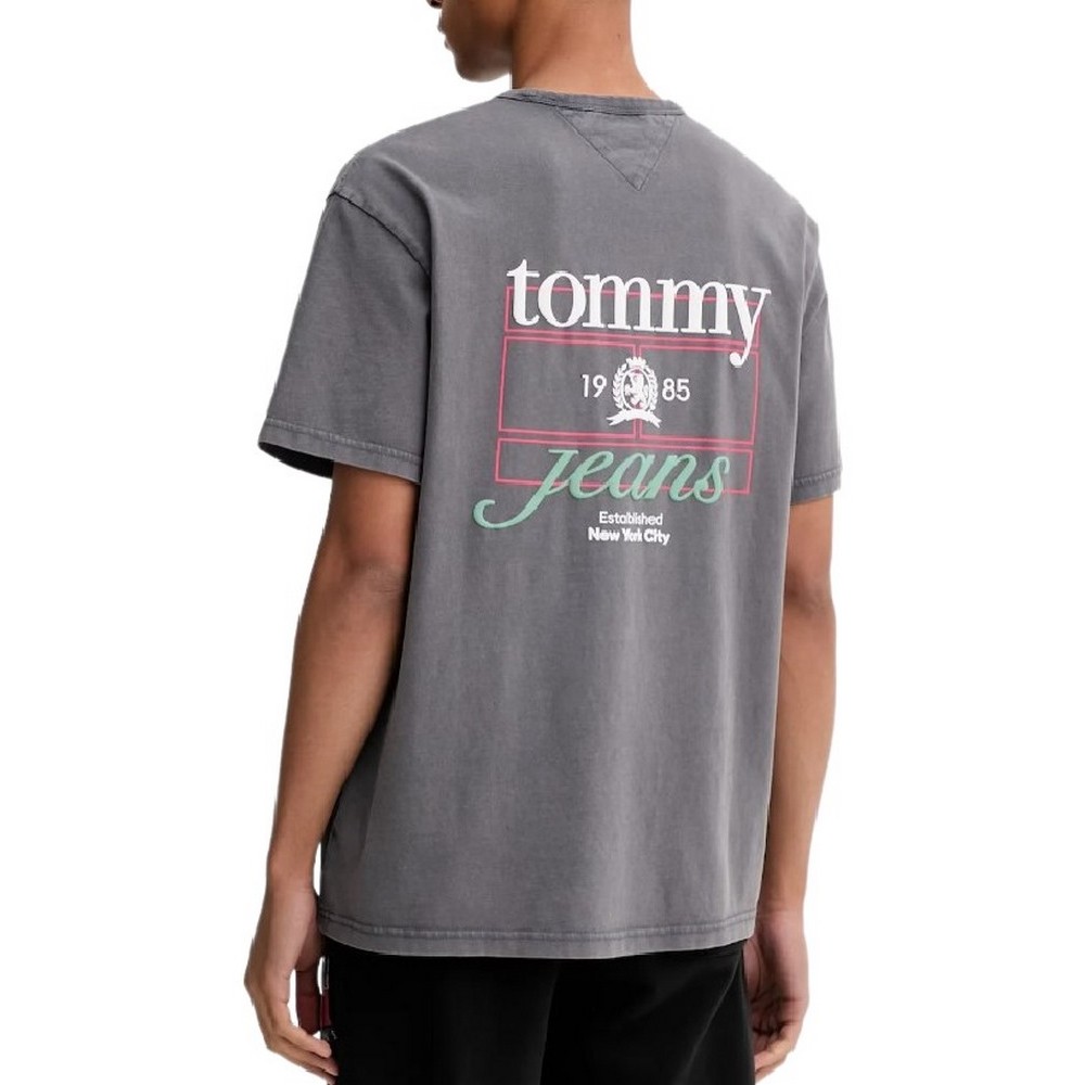 TOMMY JEANS RLX CREST PLAY TEE T-SHIRT ΜΠΛΟΥΖΑ ΑΝΔΡΙΚΗ WASHED BLACK