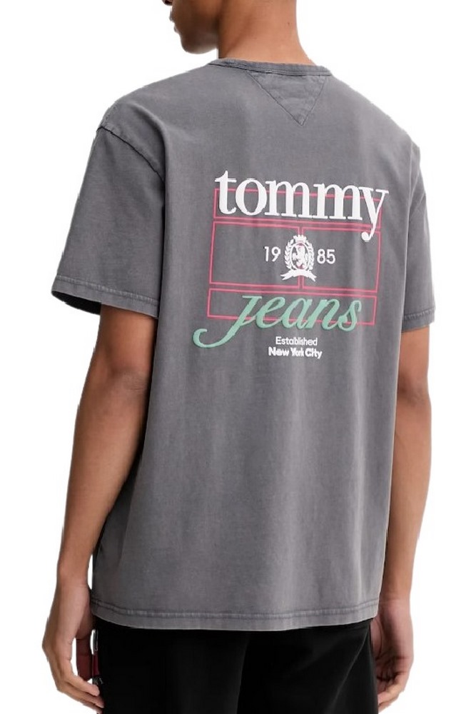 TOMMY JEANS RLX CREST PLAY TEE T-SHIRT ΜΠΛΟΥΖΑ ΑΝΔΡΙΚΗ WASHED BLACK