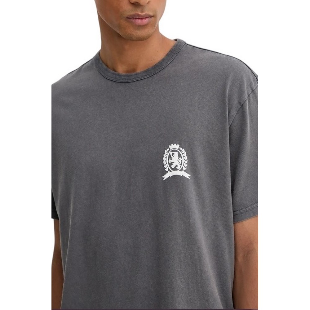 TOMMY JEANS RLX CREST PLAY TEE T-SHIRT ΜΠΛΟΥΖΑ ΑΝΔΡΙΚΗ WASHED BLACK